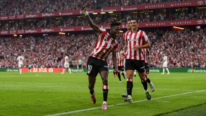⚽ Nico Williams marca el primero de la temporada y besa el escudo | Athletic Club 3-2 Sevilla FC