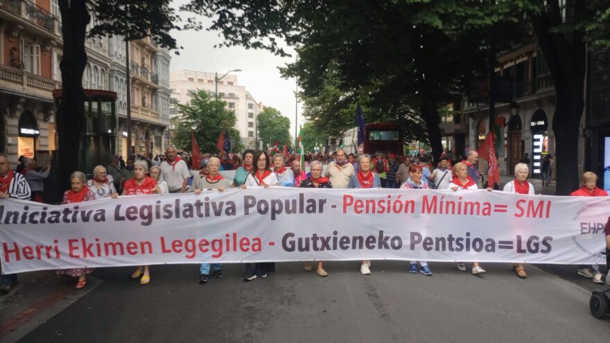 El MPEH reactivará en septiembre su campaña para elevar en Euskadi las pensiones mínimas al SMI