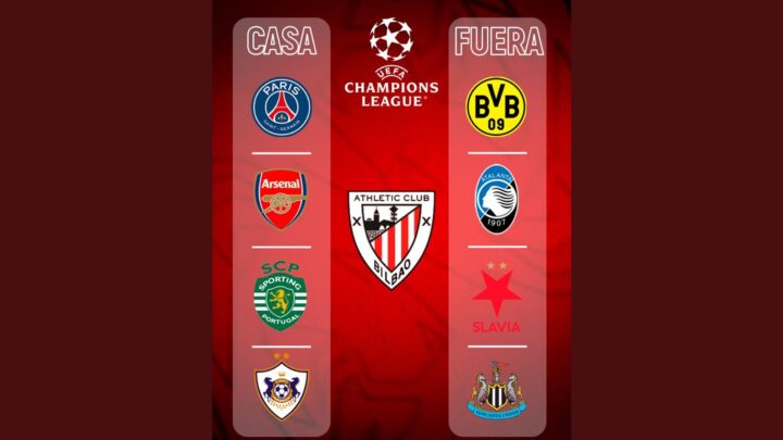 PSG y Arsenal serán los rivales más duros del Athletic en Champions