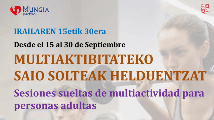Mungia impulsa sesiones de multiactividad para adultos en el polideportivo municipal