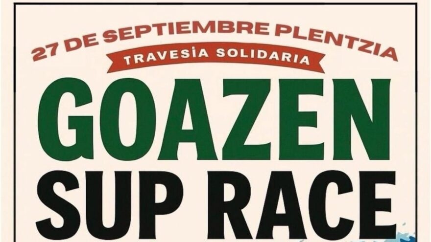 GoazenUp SUP Race 2025: pádel surf, inclusión y apoyo a Gaza este sábado en Plentzia