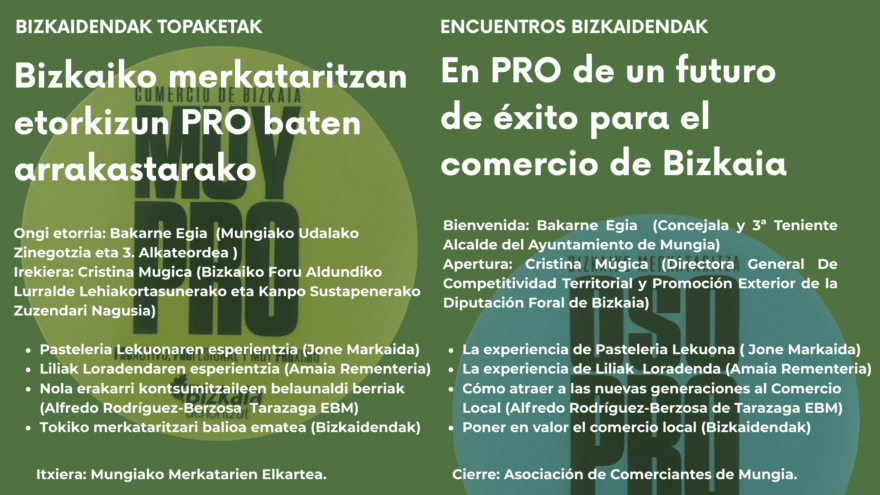 Mungia acoge una de las jornadas Bizkaidendak Topaketak el 8 de octubre