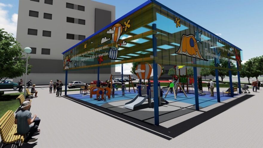 Bilbao mejora el parque infantil de Intxaurtxueta con una cubierta inspirada en ‘El Principito’