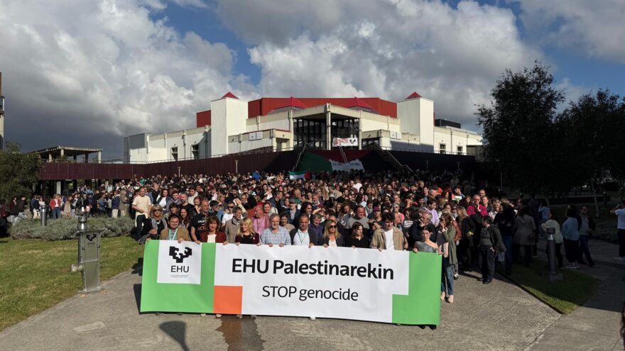 EHU denuncia «el insoportable sufrimiento del pueblo palestino» y rechaza el «apartheid» en Gaza