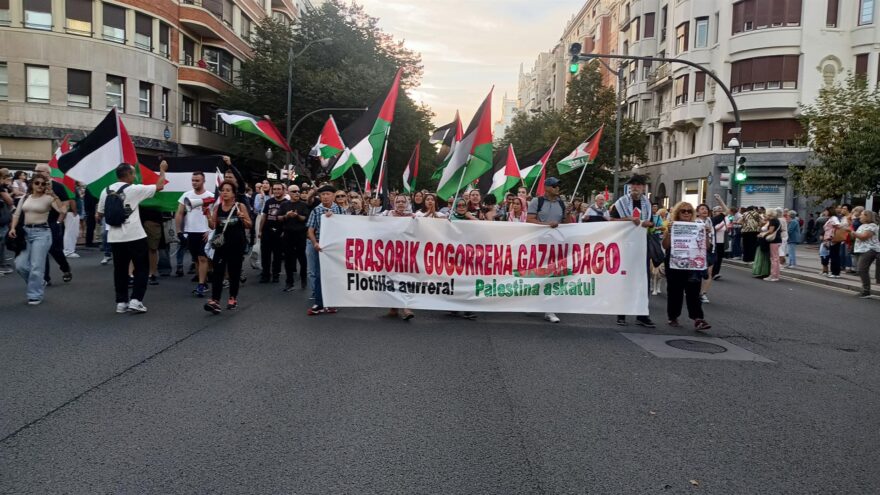 Euskadi se moviliza contra el “genocidio” de Israel con huelgas y manifestaciones