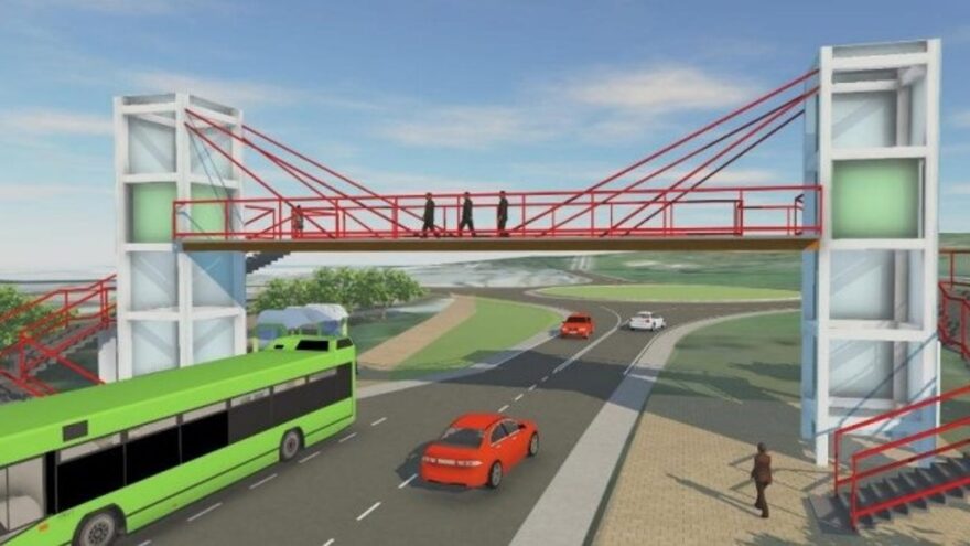 Una nueva pasarela peatonal elevada en la N-634 mejorará la conexión en Amorebieta