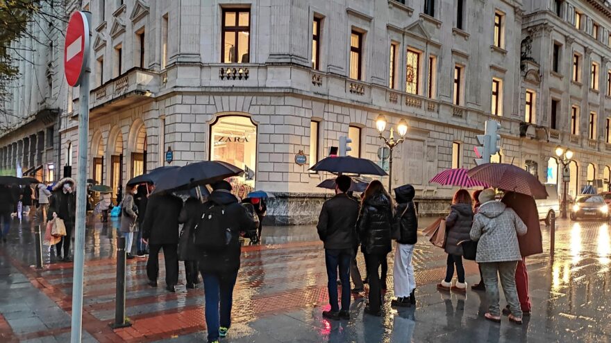 El tiempo este jueves en Bizkaia: lluvia, bajada de las temperaturas y viento
