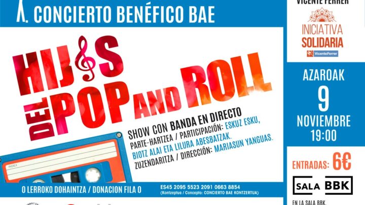 “HIJAS DEL POP AND ROLL”, Concierto benéfico de Federación de Coros de Bizkaia