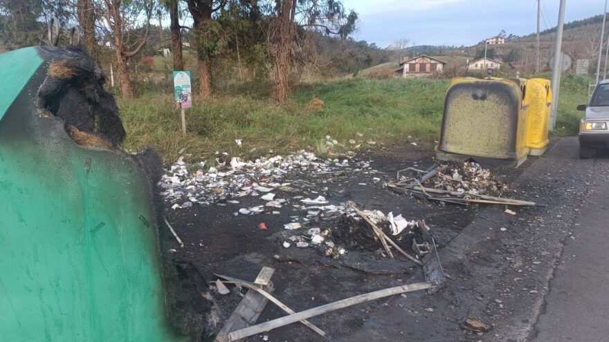 Maruri-Jatabe denuncia la quema de varios contenedores en el barrio Erbera