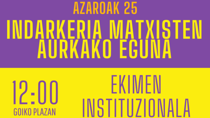 Bermeok urteko lehenengo seihilekoan izan den indarkeria matxistaren datuak argitaratu ditu