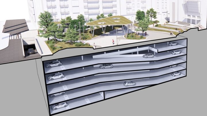 Las obras del parking de El Ensanche obligan a cortar la calle Ibáñez de Bilbao