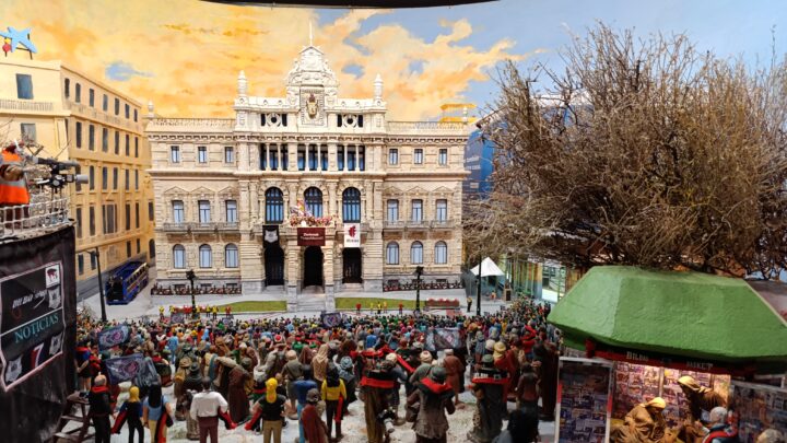 El homenaje de los belenistas al Bilbao Basket