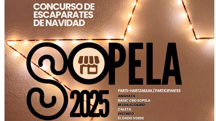 Sopela activa su concurso de escaparates con 30 comercios participantes