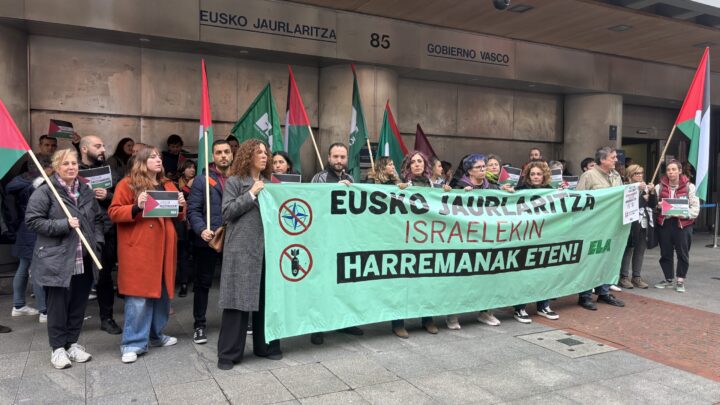 ELA denuncia el apoyo a empresas que mantienen relaciones con Israel