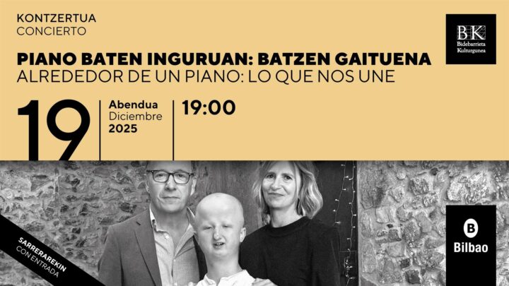 Un concierto alrededor del piano cerrará la programación de 2025 en Bidebarrieta Kulturgunea