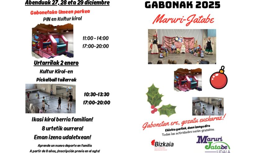 Maruri-Jatabe celebra su Navidad con tradición, familia y euskera