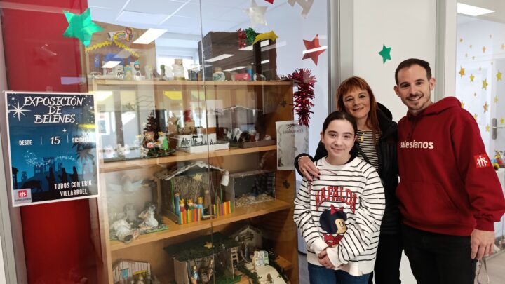 Navidad solidaria en Salesianos Cruces: el colegio expone sus belenes para apoyar la rehabilitación de Erik