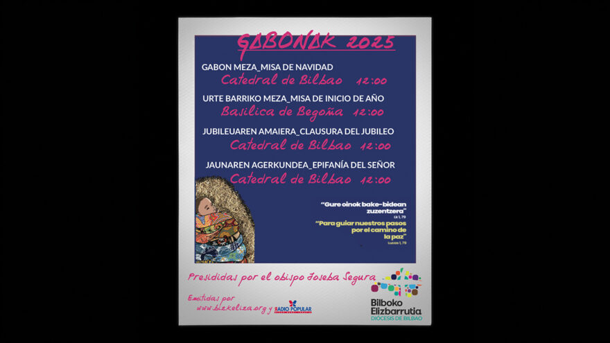 Varias celebraciones de Navidad se emitirán en directo