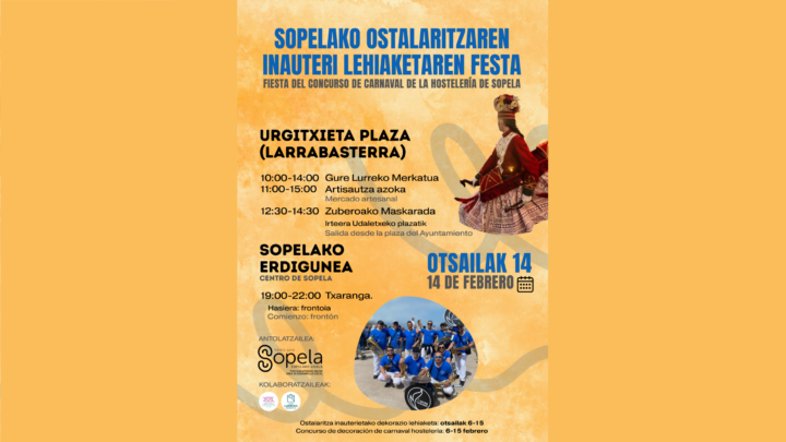 Sopela anima el Carnaval con música y tradición para impulsar la hostelería