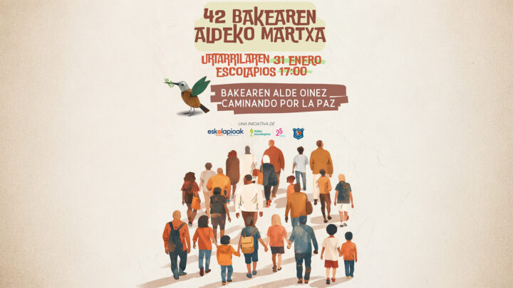 Itaka-Escolapios «Marcha por la Paz» el 31 de enero