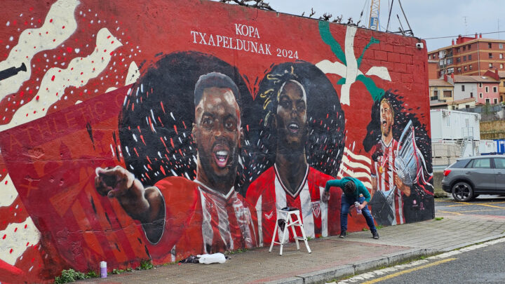 Vuelve a la normalidad el mural de los Williams en Barakaldo