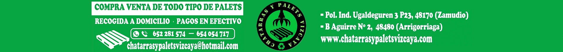 Banner de Chatarras y Palets Vizcaya en Bilbao