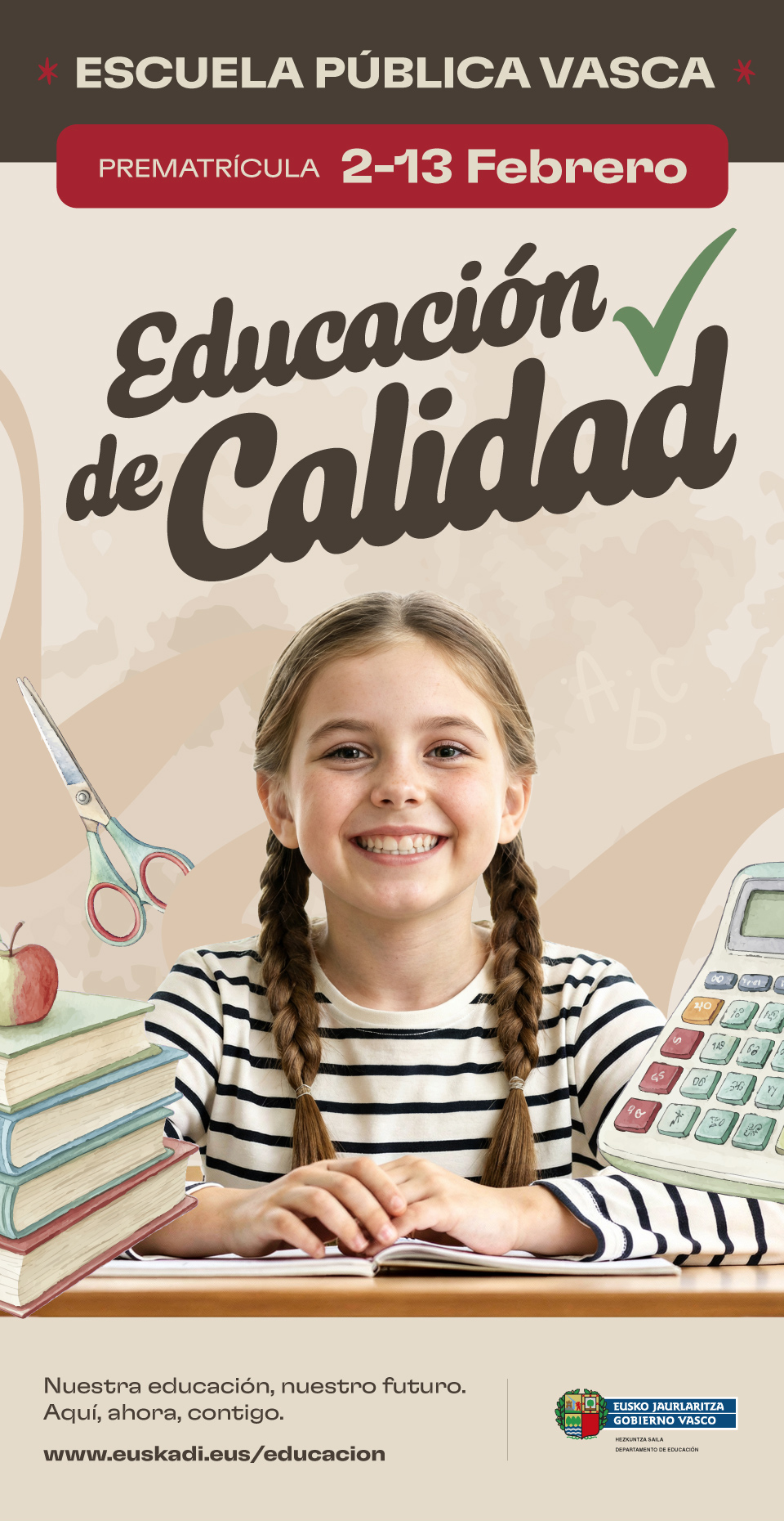 Banner de Matriculación Escuela Pública Vasca en Bilbao