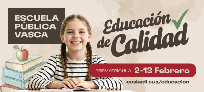 Banner de Matriculación Escuela Pública Vasca en Bilbao