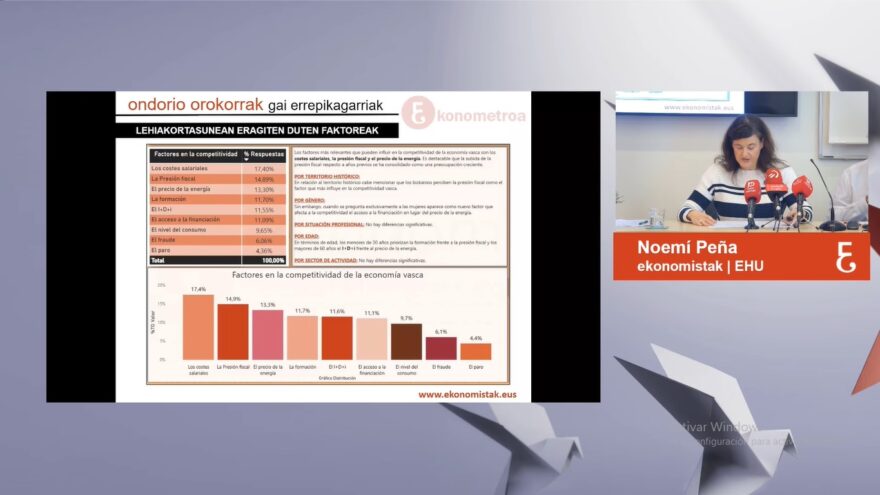 Preocupaciones de las y los economistas vascos en el actual contexto