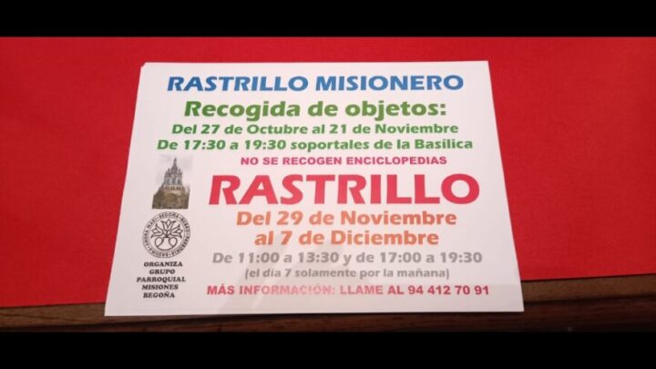 Agradecimiento del Grupo Parroquial de Misiones de Begoña