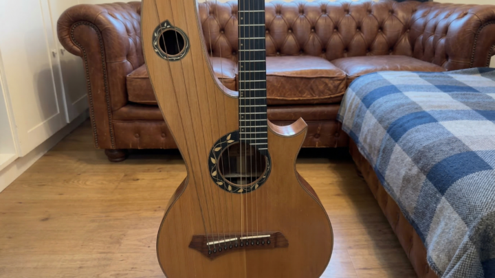La guitarra-arpa: la joya artesanal del taller Berroeta