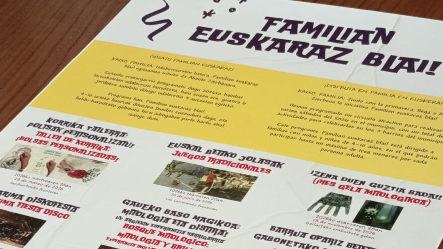 Abanto-Zierbena pone en marcha el programa ‘Familian euskaraz blai!’