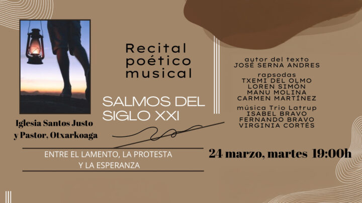 Recital poético-musical en Otxarkoaga: «Salmos del siglo XXI»