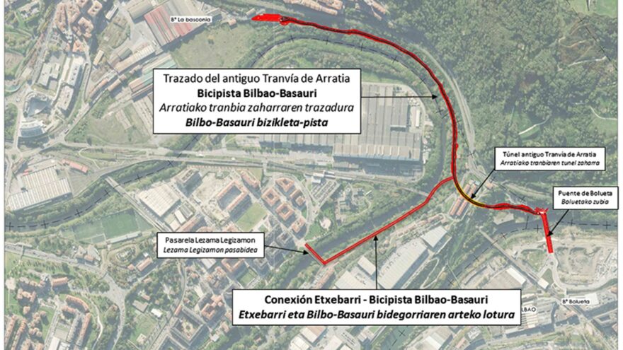 Etxebarri inicia el último tramo del bidegorri que enlazará con Basauri y Bilbao
