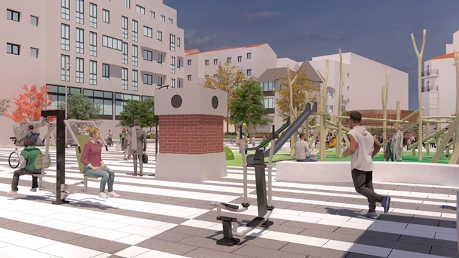 La nueva plaza Kirikiño de Irala apuesta por la convivencia de varias generaciones