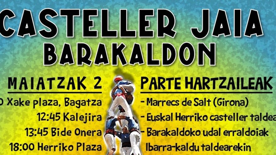 Barakaldo acogerá el sábado una ‘colla de castellers’ de la mano de Ibarra-Kaldu y el grupo catalán Marrecs de Salt