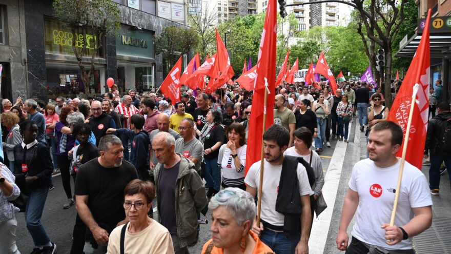 1 de Mayo en Euskadi: ELA reclama un SMI propio, LAB políticas para los trabajadores y CCOO y UGT defienden salarios y vivienda