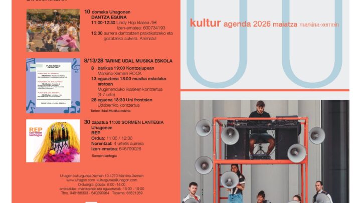 Markina-Xemein despliega un completo programa cultural en mayo con cine, danza, literatura y tradiciones