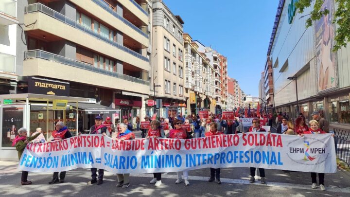 Los pensionistas vascos exigen complementar las prestaciones hasta el SMI