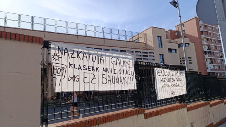 Denuncian la inacción contra el calor en las escuelas públicas de Bilbao: «¿Qué desgracia tiene que pasar?»