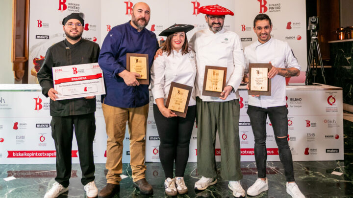 ITSASBELTZ y Bombón de Vaca Madurada triunfan en el Bizkaiko Pintxo Txapelketa 2026