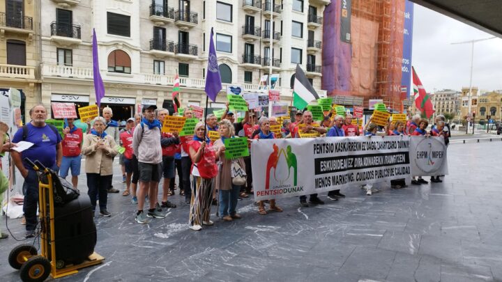 Los pensionistas vascos reclaman pensiones dignas