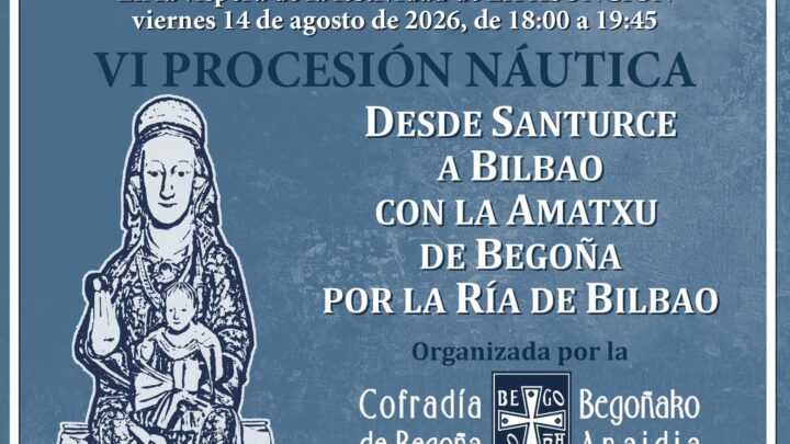 La procesión marítima de Begoña bate récord de barcos y se traslada a la tarde