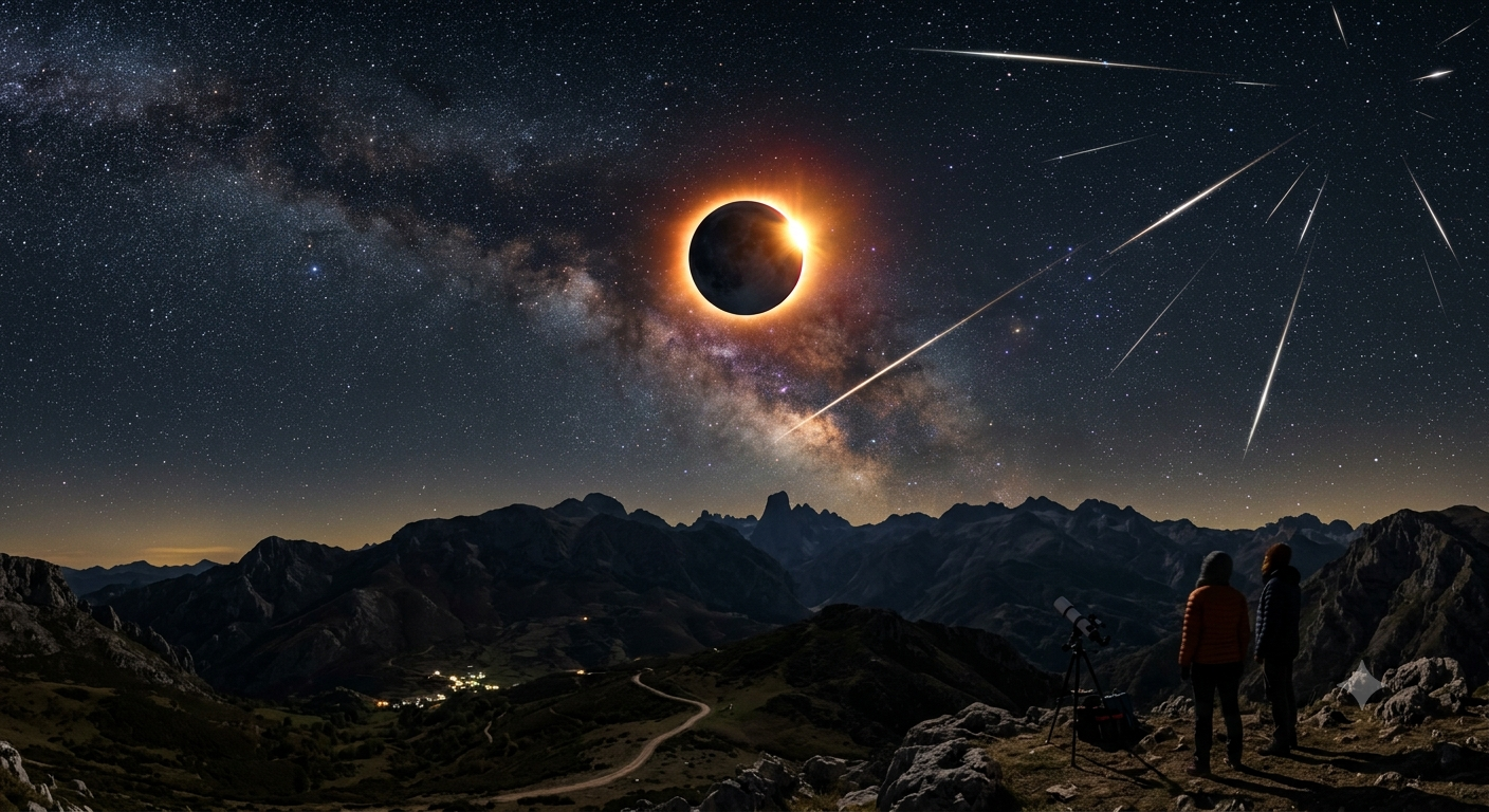 Un “2×1” en el cielo: el eclipse total da paso a la gran noche de las Perseidas