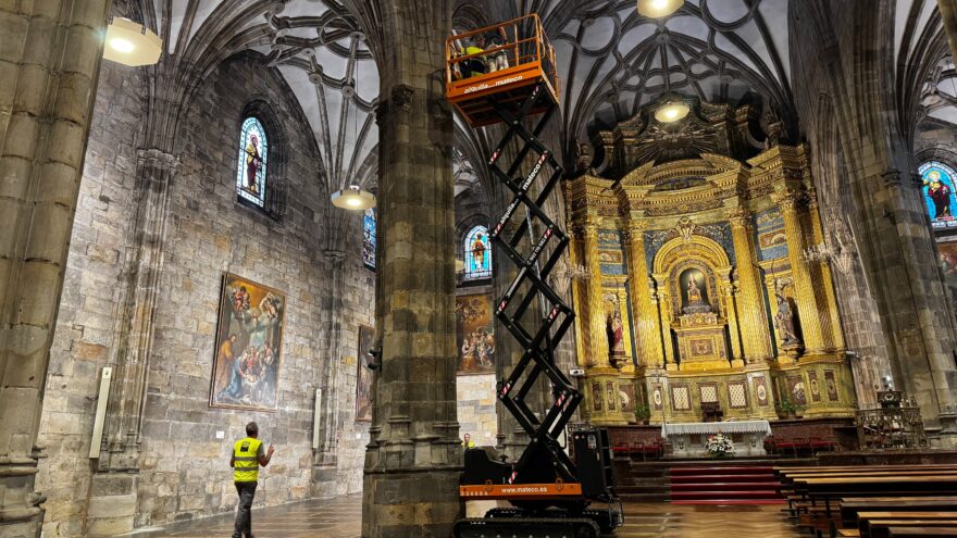Comienzan los trabajos previos a la excavación arqueológica en la Basílica de Begoña
