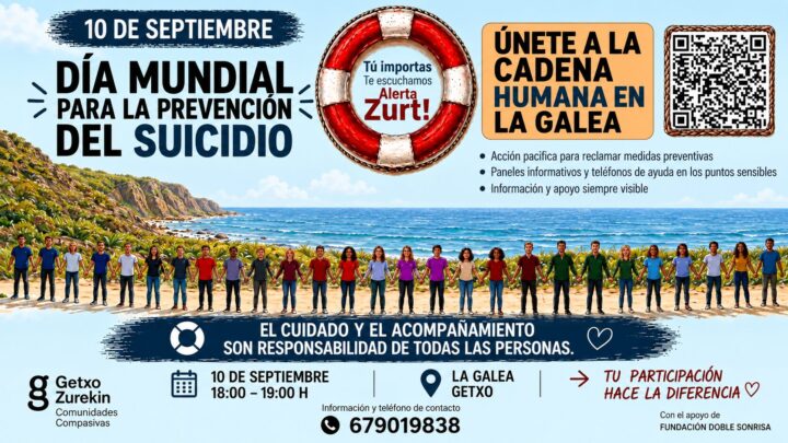 Una cadena humana recorrerá La Galea para recordar que «pequeñas conversaciones salvan vidas»