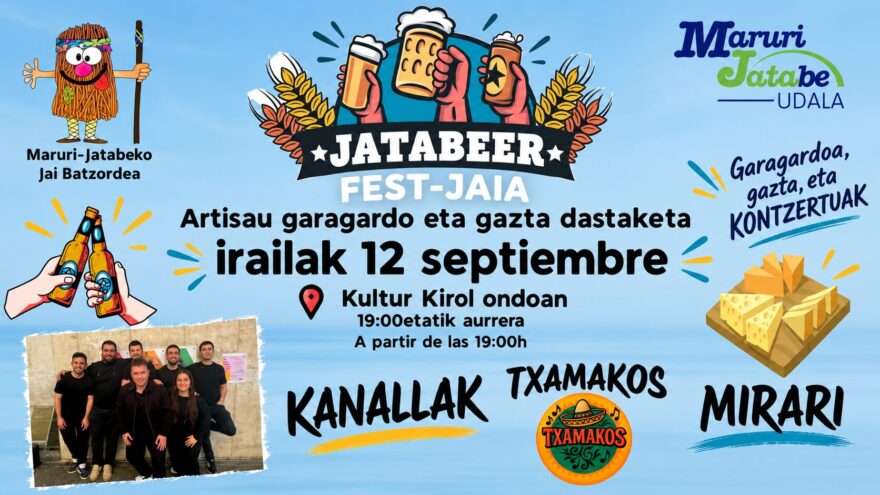 Jatabeer Fest Jaia 2026 en Maruri-Jatabe: cerveza, queso y conciertos