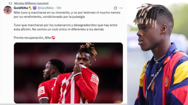 Nico Williams señala a sus críticos tras su lesión