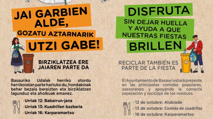 Basauri repartirá 2.500 abanicos reciclados en sus fiestas