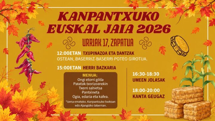 Kanpantxu celebra su Euskal Jaia el 17 de octubre